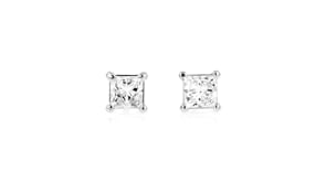 .50 ct. t.w. Princess-Cut Lab-Grown Diamond Stud Earrings in 14kt White Gold