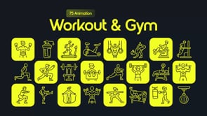 Animated Workout and Gym Icon Set, an Outline Icon by Prosymbols (Thumbnail 5 of 5)