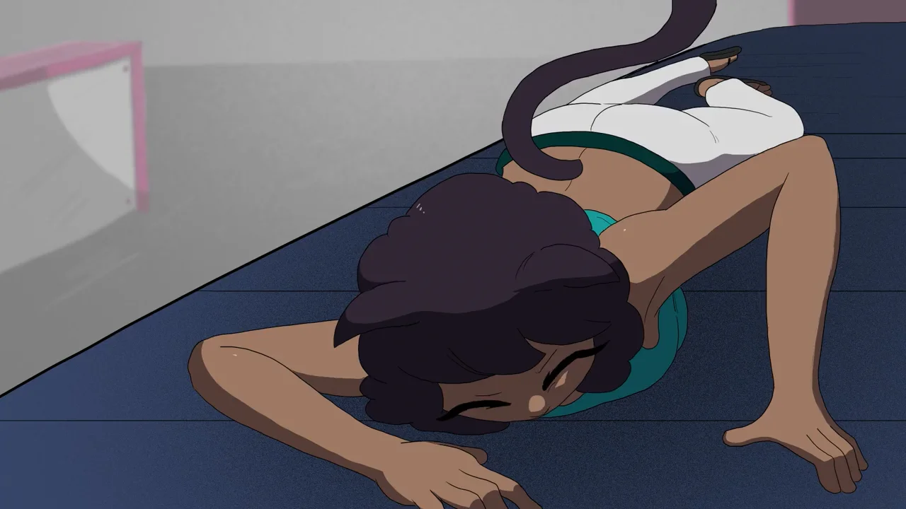 Cat Girl Falls In The Factory