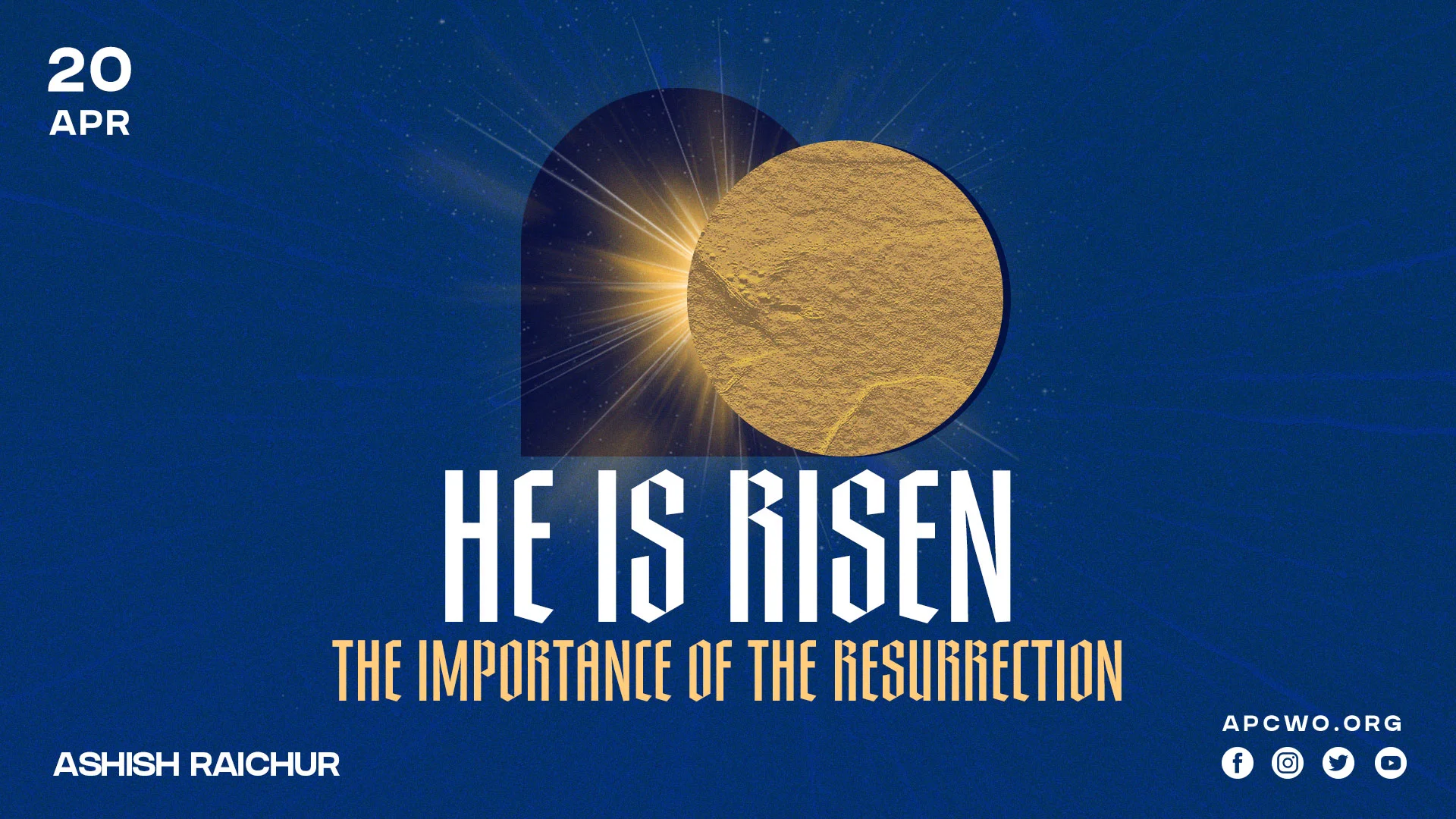 Sermon - Easter Sunday - He is Risen - The Importance of the Resurrection - by Ps Ashish Raichur - All Peoples Church in Bangalore India Spirit-filled, Word-based, Supernatural for He Is Risen Easter Play Script Free Printable