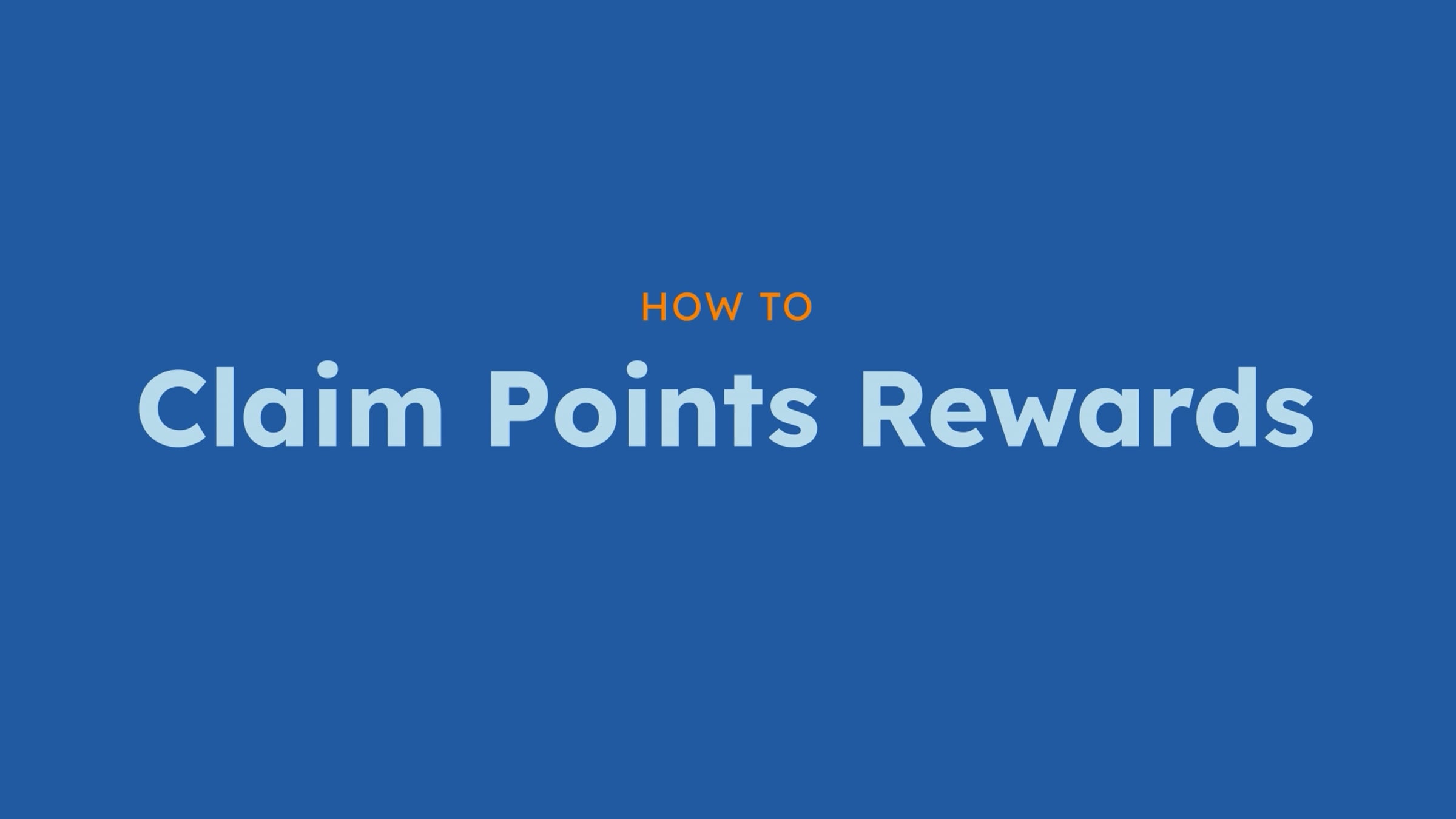 How To Claim Points Rewards | Videos & Movies on Vimeo