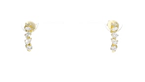 .50 ct. t.w. Multi-Shaped Lab-Grown Diamond C-Hoop Earrings in 18kt Gold Vermeil