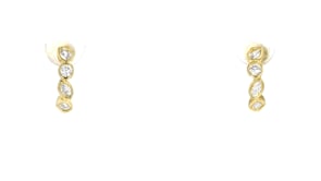 .40 ct. t.w. Multi-Shaped Lab-Grown Diamond C-Hoop Earrings in 18kt Gold Vermeil