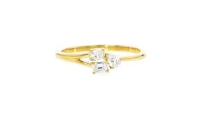 .25 ct. t.w. Multi-Shaped Lab-Grown Diamond Ring in 18kt Gold Vermeil