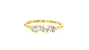 .25 ct. t.w. Multi-Shaped Lab-Grown Diamond Ring in 18kt Gold Vermeil