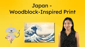 Japan - Woodblock-Inspired Print