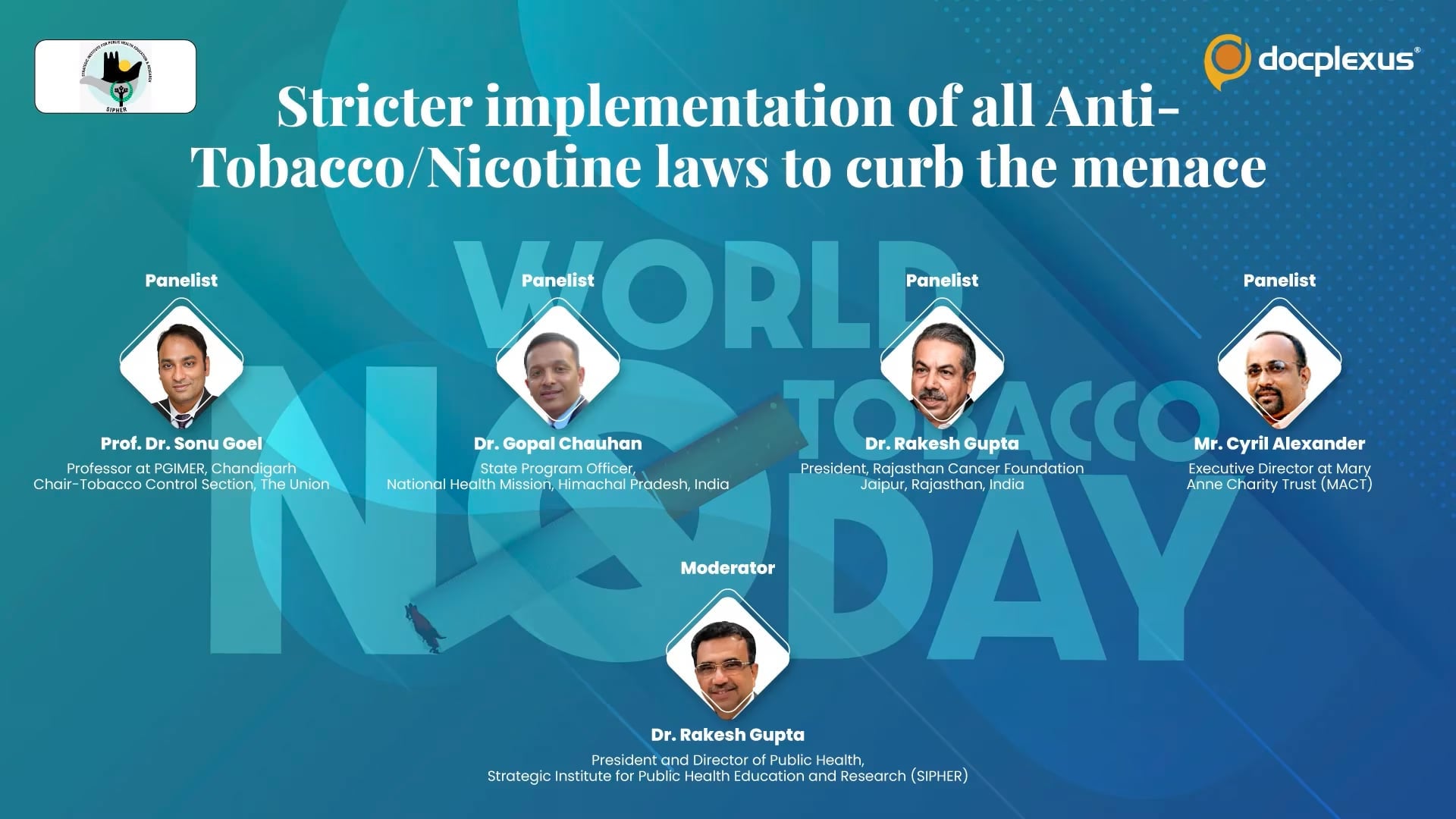 Stricter Implementation of all Anti-tobacco/Nicotine Laws to Curb the Menace