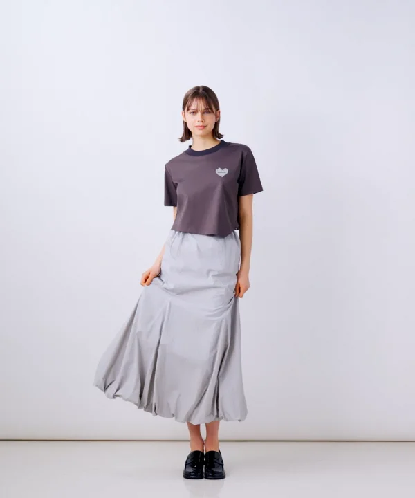 ESSENTIAL / コットンスムースアシンメトリーTシャツ TOPS Night