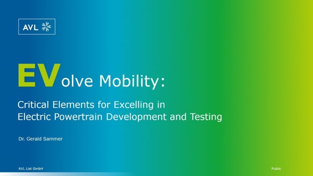 EVolve Mobility: critical elements for excelling in electric powertrain development and testing