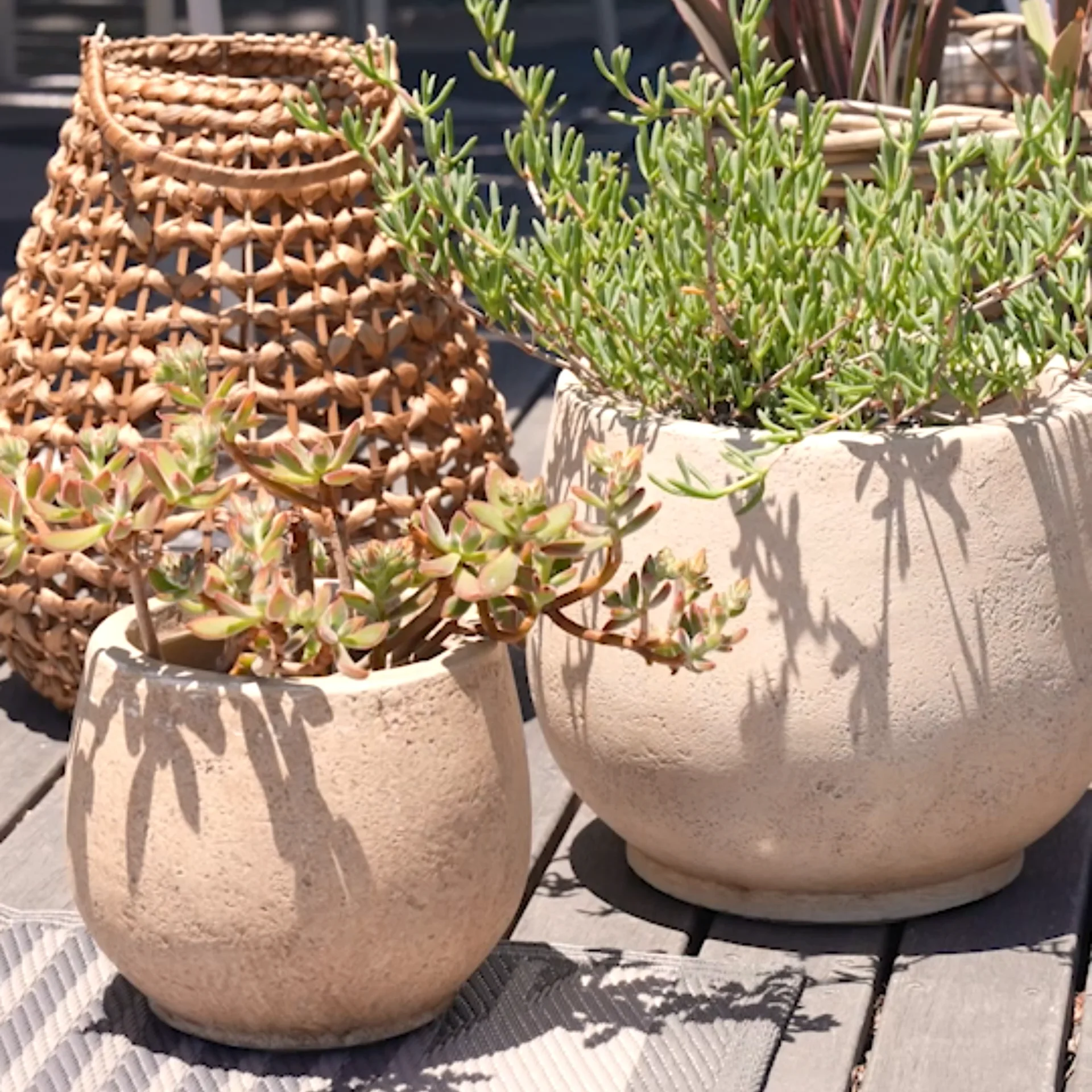 JERPE Fibre Clay Plant Pot with Drainage Ø 31 x H 26 cm
