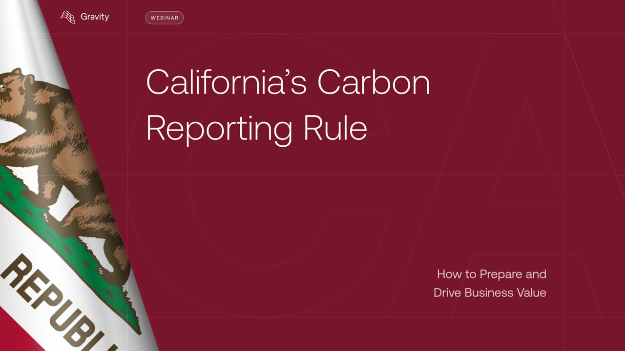 California's Carbon Reporting Rule (CCDAA): How to Prepare and Drive Business Value