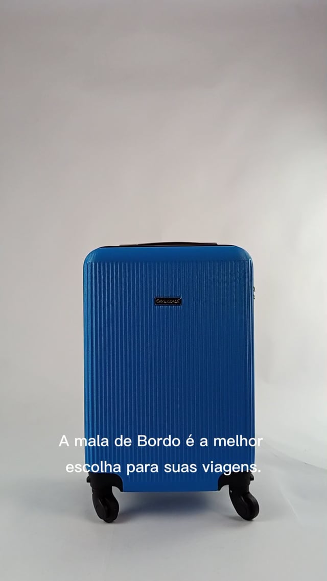 Mala de Bordo 10 Kg ABS 4 Rodas Antifurto Cavezzale Capri Azul 101716