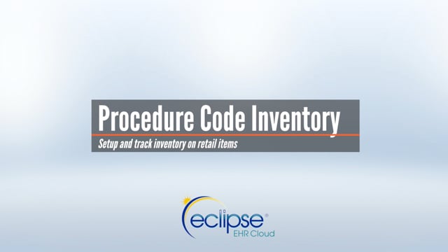 Procedure Codes - Inventory