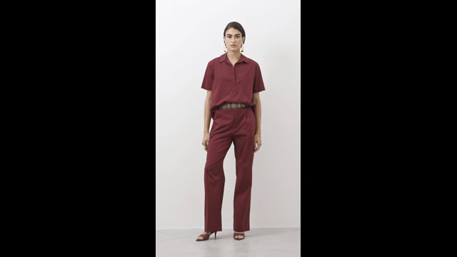 Camisa Feminina Manga Curta Tricoline Lily