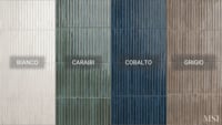 Gems Caraibi 5x10 Glossy Porcelain Fluted Wall Tile