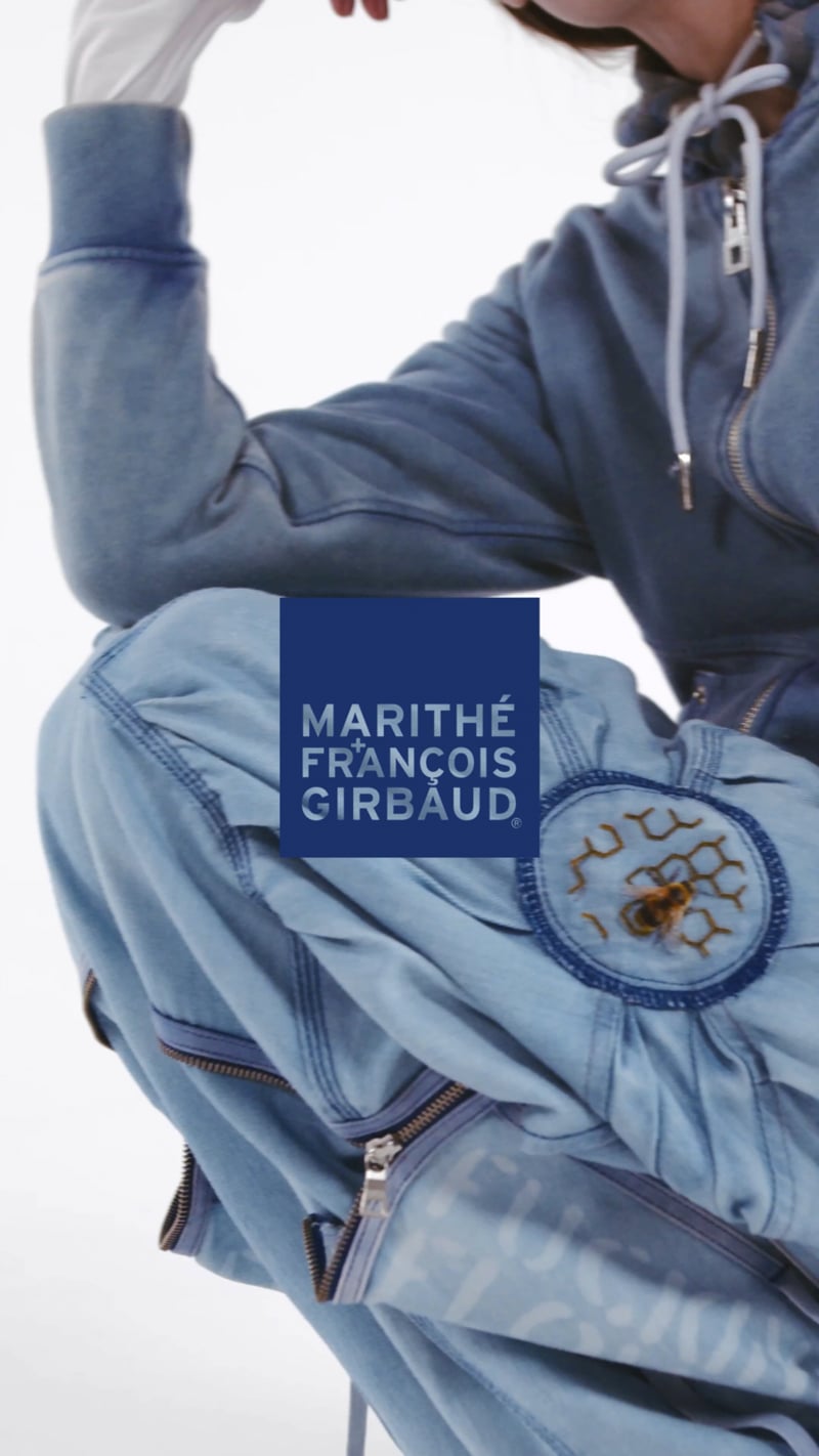 Top Manches Longues Marithé Et François Girbaud – Taille 2, Bleu Rayé Noir, Occasion