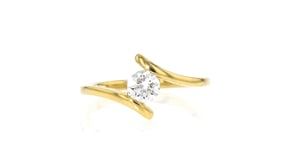 .50 Carat Lab-Grown Diamond Bypass Ring in 18kt Gold Over Sterling