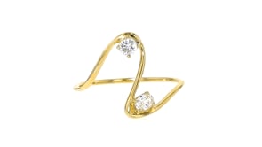 .20 ct. t.w. Lab-Grown Diamond Wavy Ring in 14kt Yellow Gold