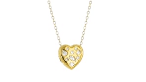 .25 ct. t.w. Lab-Grown Diamond Heart Necklace in 18kt Gold Vermeil