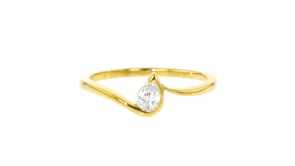 .20 Carat Lab-Grown Diamond Asymmetrical Ring in 18kt Gold Vermeil