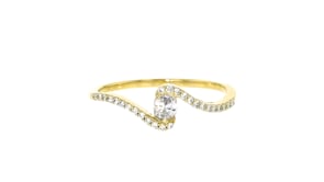 .25 ct. t.w. Lab-Grown Diamond Swirl Ring in 18kt Gold Vermeil