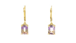 2.70 ct. t.w. Ametrine Drop Earrings in 18kt Gold Over Sterling