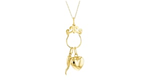 Italian 14kt Yellow Gold Royal-Style Charm Holder Pendant