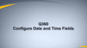 Configure Date and Time Fields