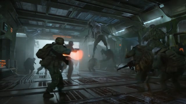 エイリアンと戦う