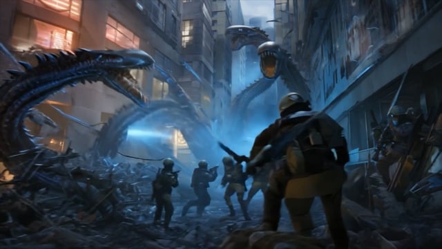 エイリアンと戦う