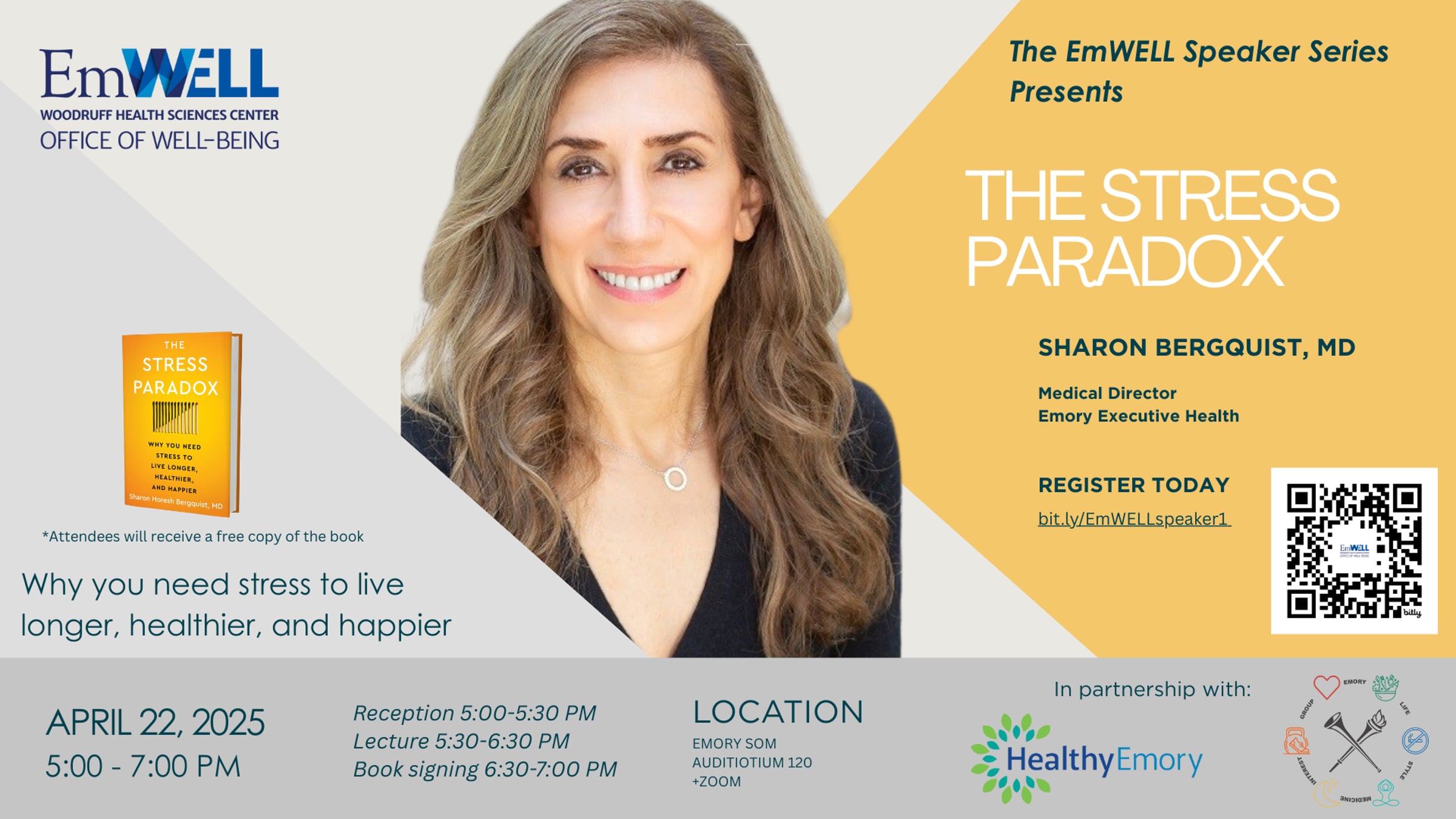 EmWELL Speaker Series: Stress Paradox with Sharon Bergquist, MD
