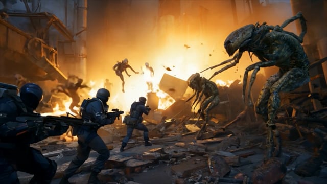 エイリアンと戦う