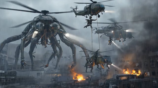 エイリアンと戦う