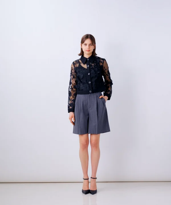 Sov. / フラワー刺繍シャツジャケット TOPS Night STORE