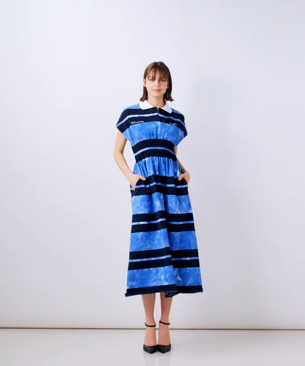 ESSENTIAL / ボーダーコットン天竺ワンピース DRESS Night STORE