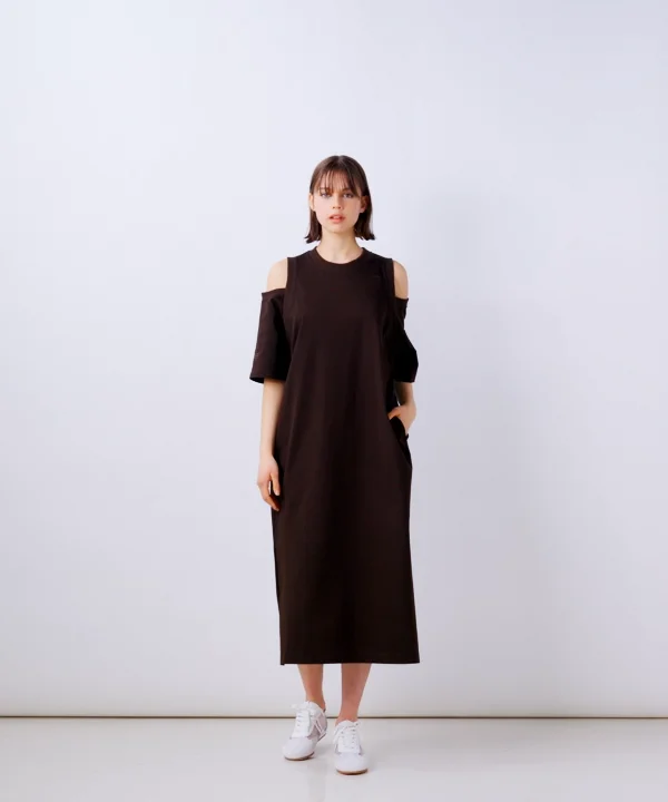 ダブルスタンダードクロージング×ESSENTIAL ワンピース ベージュ DOUBLE STANDARD CLOTHING（ダブルスタンダードクロージング）の「DSC