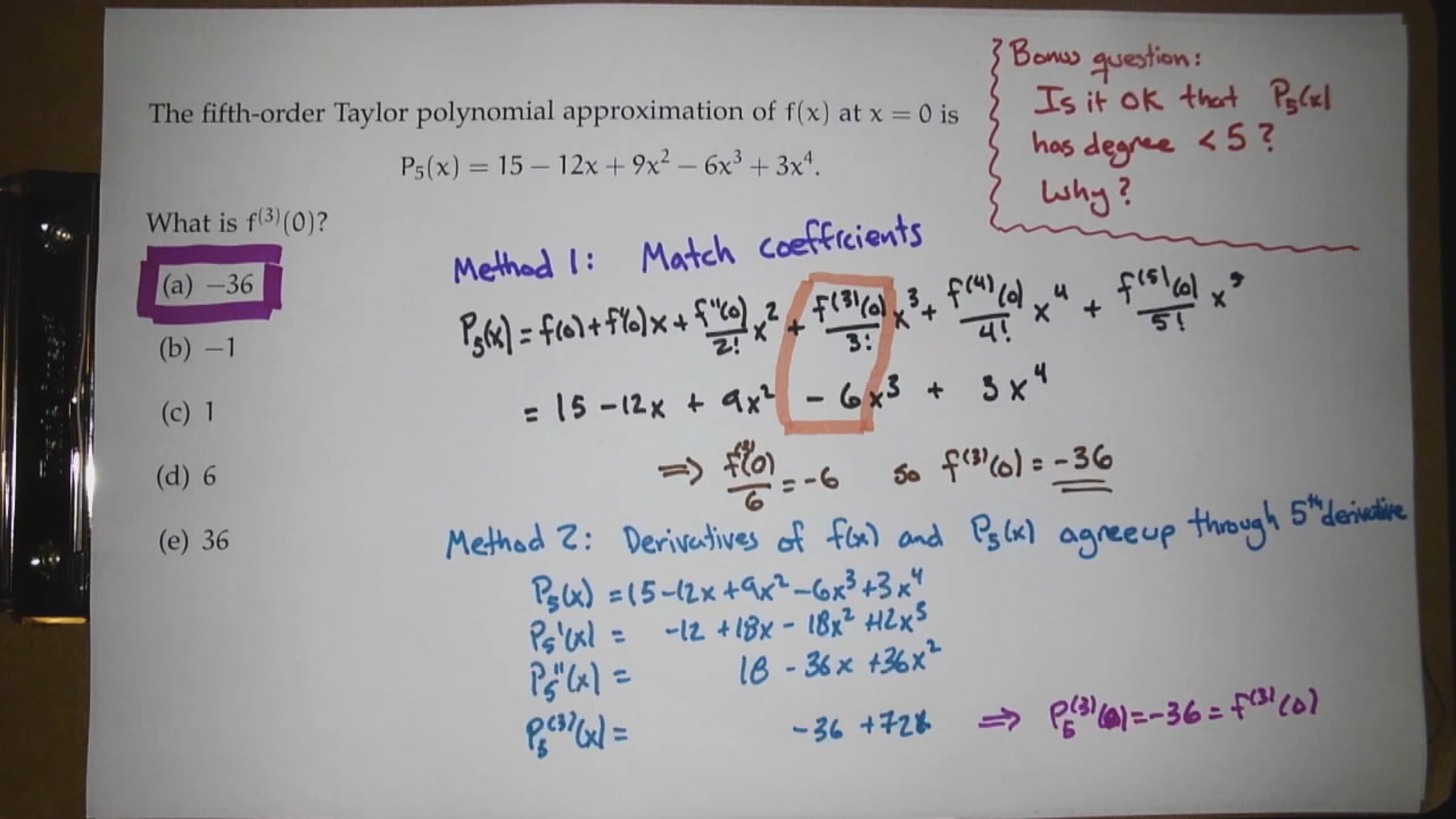 Taylor series (Calc 2; Lecture 34; Spring 25)