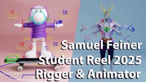Vimeo video thumbnail for Samuel Feiner Rigging and Animation Student Reel