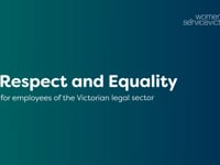 1. Welcome for employees of the Victorian legal sector
