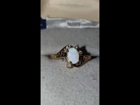 White Opal Ring