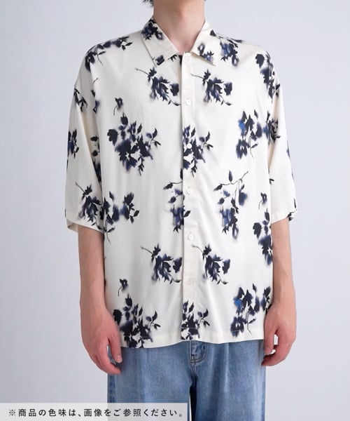 Allege Flower print shirt シャツ　半袖　レーヨン　総柄 レーヨン総柄シャツ | [公式]レイジブルー（RAGEBLUE）通販