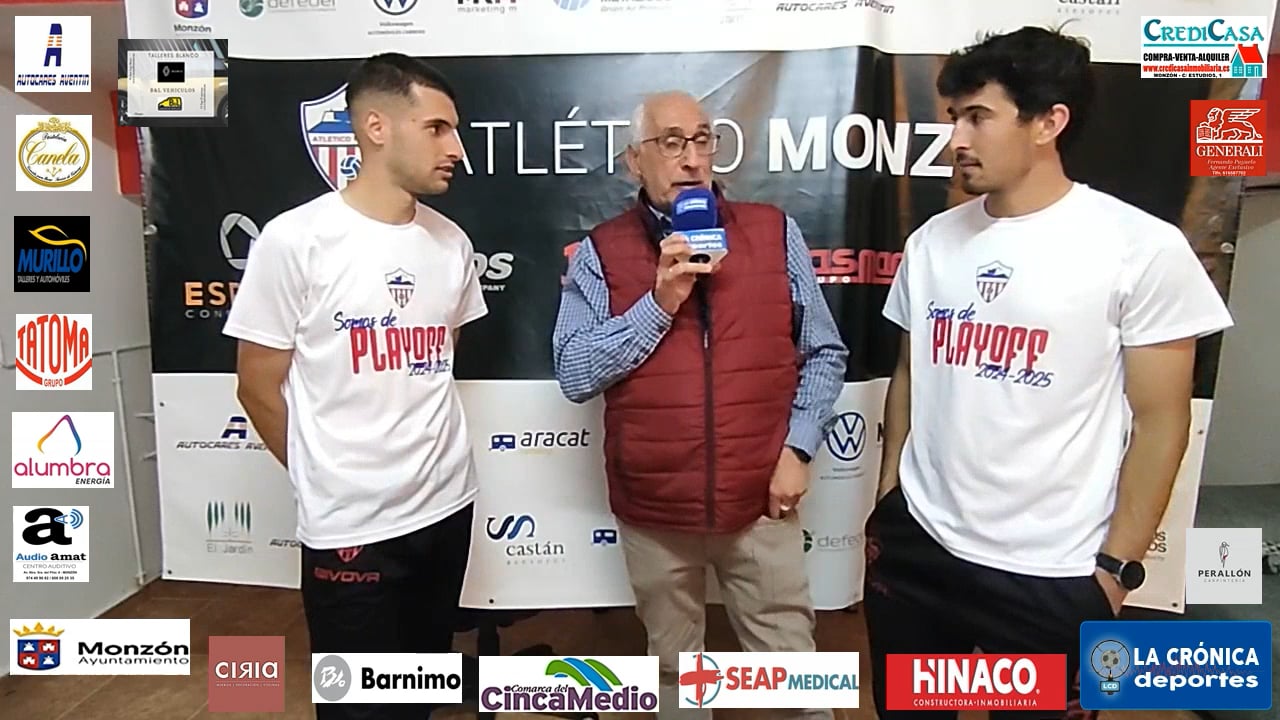 JAVI CLAVER / CARLOS VALENCIA (Jugadores Monzón) At Monzón Alumbra 0-0 Belchite 97 / J 32 / 3ª RFEF