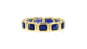 2.30 ct. t.w. Lab-Grown Sapphire Eternity Band in 18kt Gold Vermeil