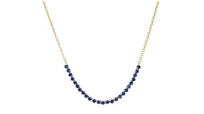 1.10 ct. t.w. Lab-Grown Sapphire Tennis-Style Necklace in 18kt Gold Vermeil
