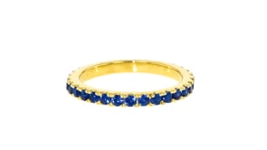 1.10 ct. t.w. Lab-Grown Sapphire Eternity Band in 18kt Gold Vermeil