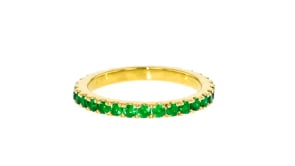 .80 ct. t.w. Lab-Grown Emerald Eternity Band in 18kt Gold Vermeil