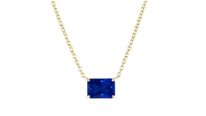 .90 Carat Lab-Grown Sapphire Necklace