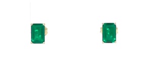 .80 ct. t.w. Lab-Grown Emerald Earrings in 18kt Gold Vermeil