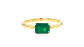 .60 Carat Lab-Grown Emerald Ring in 18kt Gold Vermeil