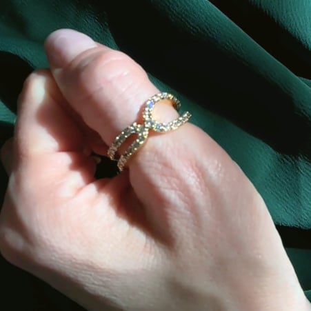 Open Statement Ring - F1570-CZ-14KT